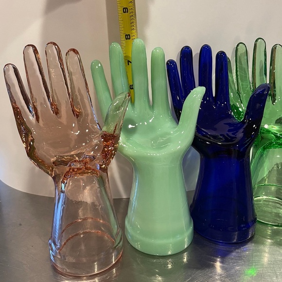 Green glass ring tree - Picture 2 of 9